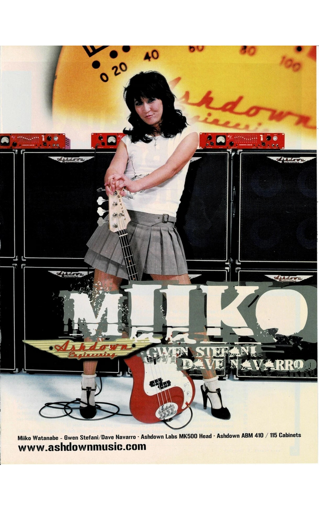 Ashdown Engineering - MIIKO WATANABE of GWEN STEFANI - 2005 Print Advertisement
