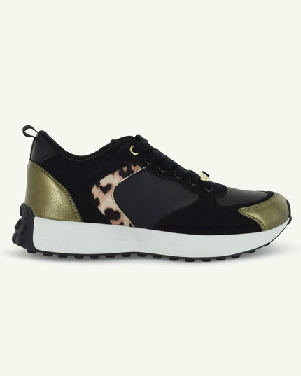 BASTILLE: RETRO RUNNER - BLACK/ANIMAL PRINT