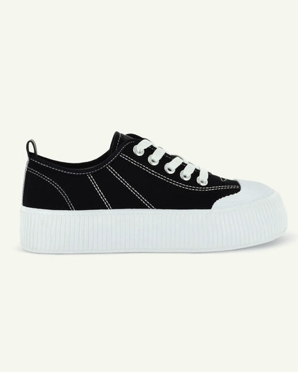 COURT ROYALE: VULCANIZED COURT SHOE - BLACK/WHITE