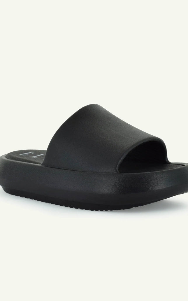ST. TROPEZ: PLATFORM SLIDE WOMEN - BLACK