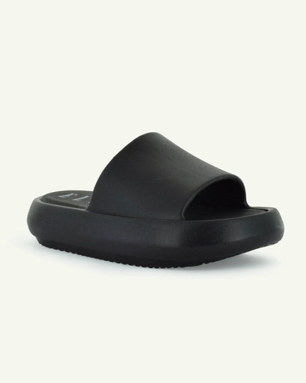 ST. TROPEZ: PLATFORM SLIDE WOMEN - BLACK