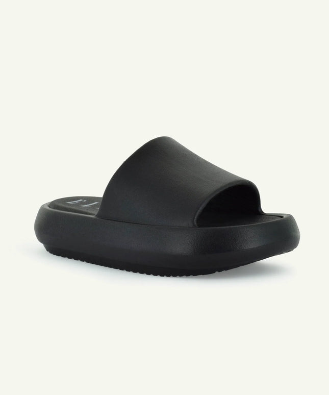 ST. TROPEZ: PLATFORM SLIDE WOMEN - BLACK