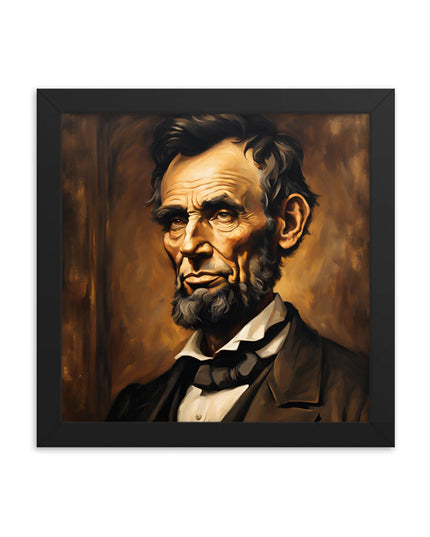 Abraham Lincoln Portrait on Matte Paper Framed Poster