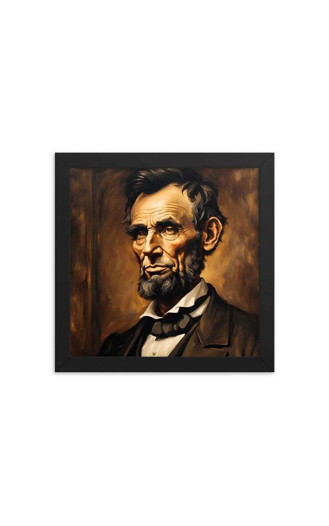 Abraham Lincoln Portrait on Matte Paper Framed Poster