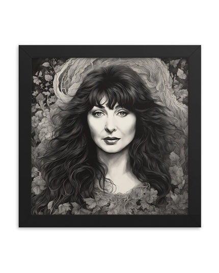 Kate Bush Portrait on Matte Paper Framed Poster