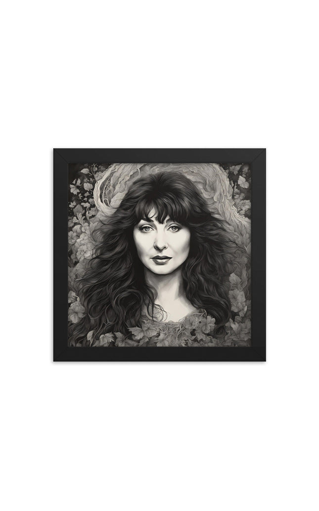 Kate Bush Portrait on Matte Paper Framed Poster