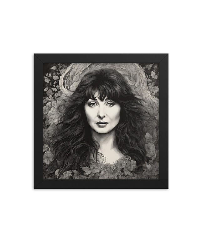 Kate Bush Portrait on Matte Paper Framed Poster