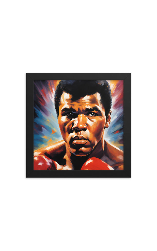Muhammad Ali Portrait on Matte Paper Framed Poster
