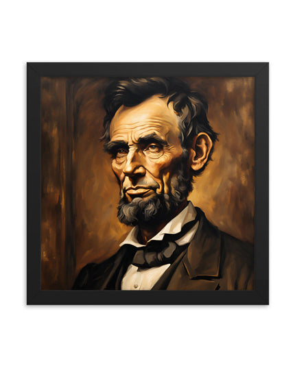 Abraham Lincoln Portrait on Matte Paper Framed Poster