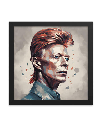 David Bowie Portrait on Matte Paper Framed Poster