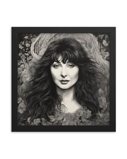 Kate Bush Portrait on Matte Paper Framed Poster