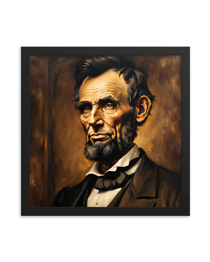 Abraham Lincoln Portrait on Matte Paper Framed Poster
