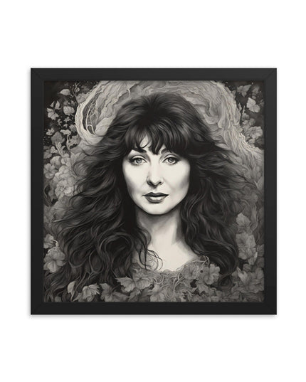 Kate Bush Portrait on Matte Paper Framed Poster