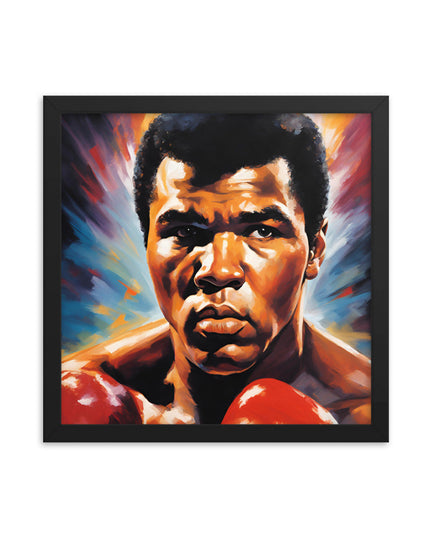 Muhammad Ali Portrait on Matte Paper Framed Poster
