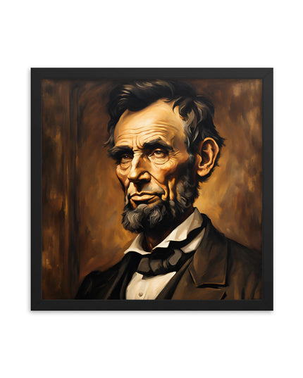 Abraham Lincoln Portrait on Matte Paper Framed Poster