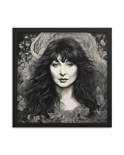 Kate Bush Portrait on Matte Paper Framed Poster