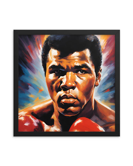 Muhammad Ali Portrait on Matte Paper Framed Poster