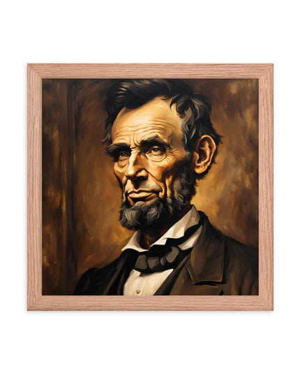 Abraham Lincoln Portrait on Matte Paper Framed Poster