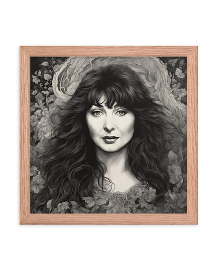 Kate Bush Portrait on Matte Paper Framed Poster