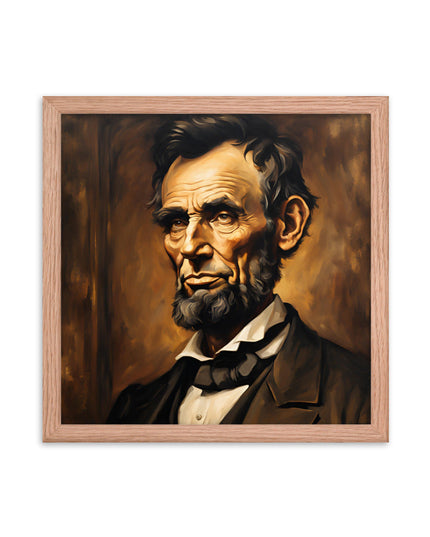 Abraham Lincoln Portrait on Matte Paper Framed Poster