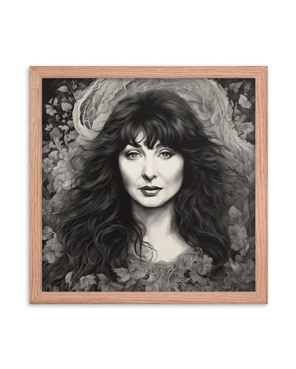 Kate Bush Portrait on Matte Paper Framed Poster