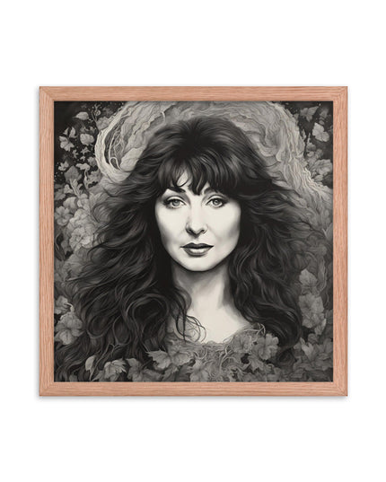 Kate Bush Portrait on Matte Paper Framed Poster