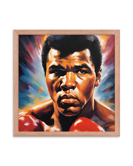 Muhammad Ali Portrait on Matte Paper Framed Poster