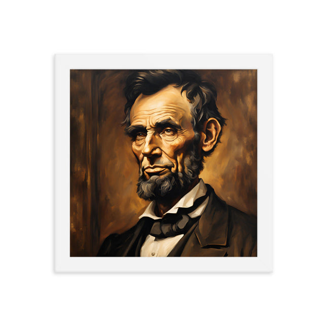Abraham Lincoln Portrait on Matte Paper Framed Poster