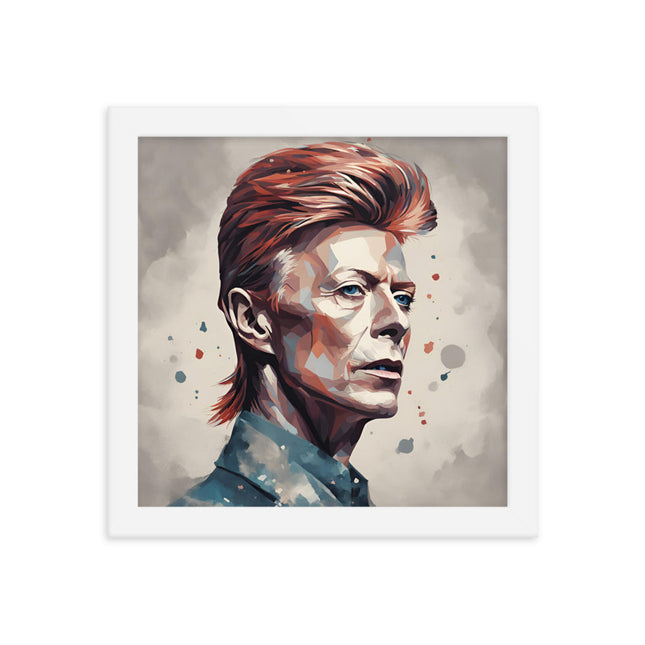 David Bowie Portrait on Matte Paper Framed Poster