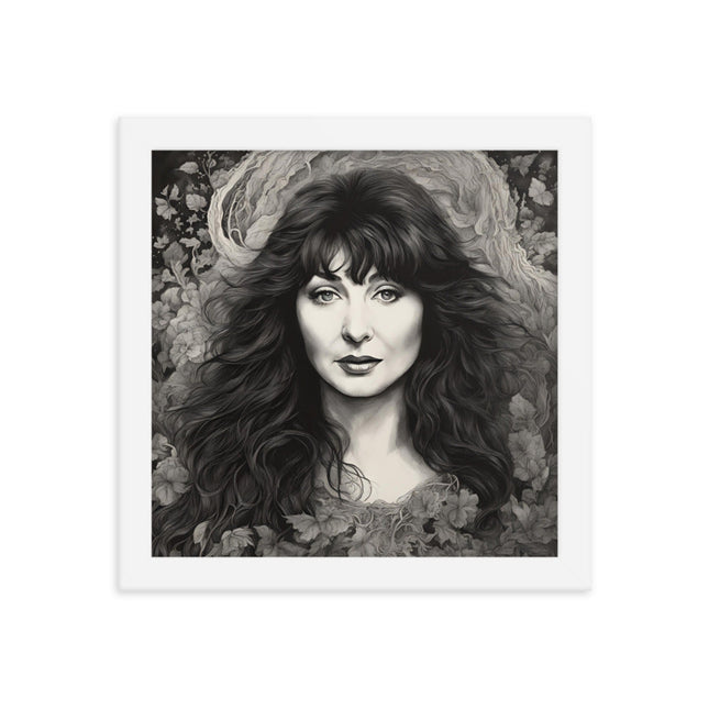 Kate Bush Portrait on Matte Paper Framed Poster