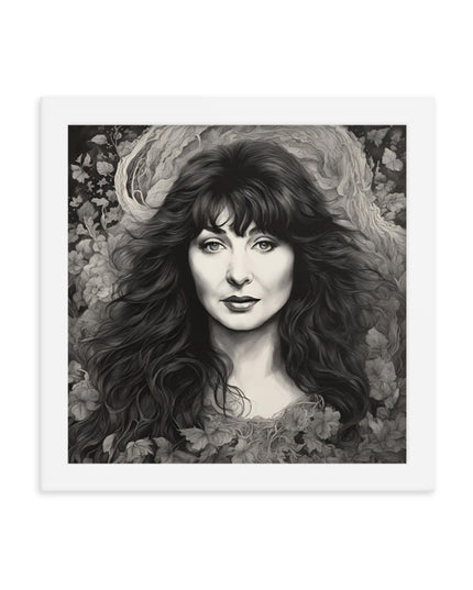 Kate Bush Portrait on Matte Paper Framed Poster
