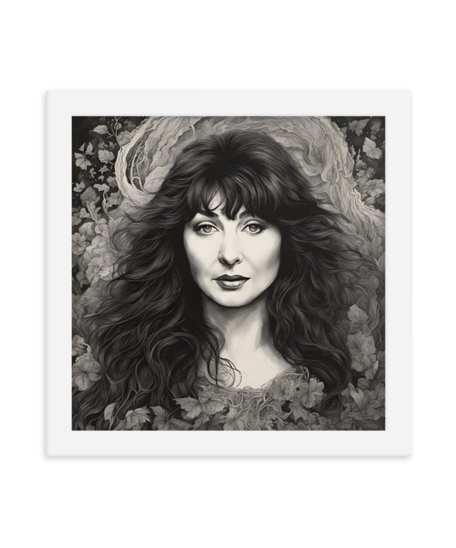 Kate Bush Portrait on Matte Paper Framed Poster