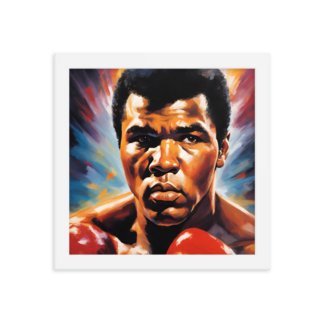 Muhammad Ali Portrait on Matte Paper Framed Poster