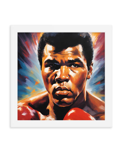 Muhammad Ali Portrait on Matte Paper Framed Poster