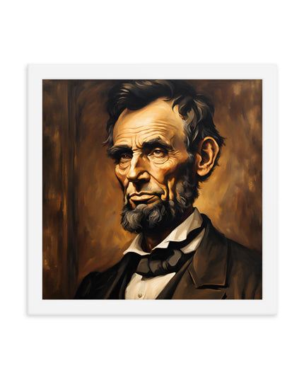 Abraham Lincoln Portrait on Matte Paper Framed Poster