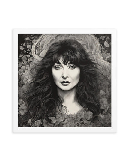 Kate Bush Portrait on Matte Paper Framed Poster