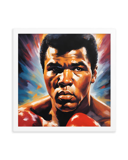 Muhammad Ali Portrait on Matte Paper Framed Poster