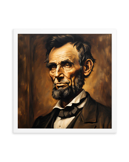 Abraham Lincoln Portrait on Matte Paper Framed Poster