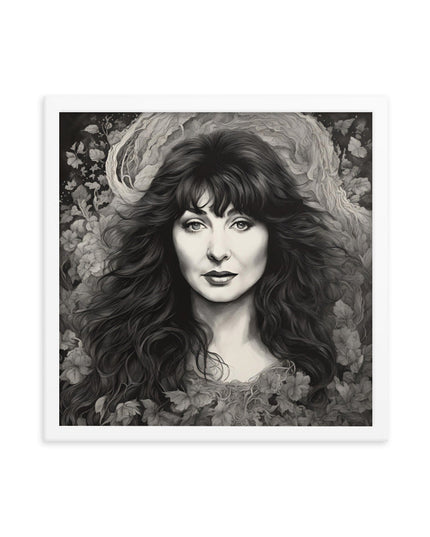 Kate Bush Portrait on Matte Paper Framed Poster