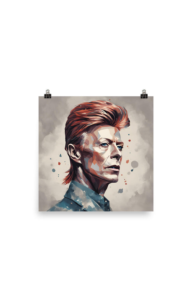 David Bowie Portrait on Matte Paper Poster