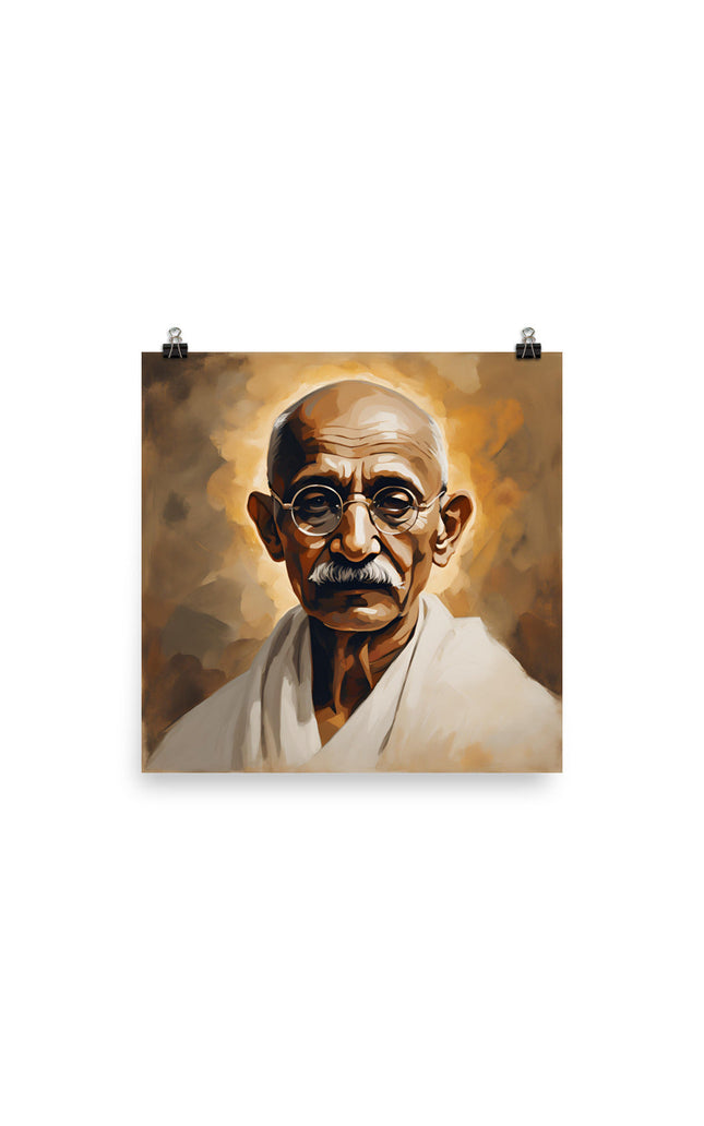 Mahatma Gandhi Portrait on Matte Paper Poster