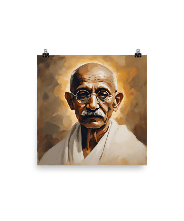 Mahatma Gandhi Portrait on Matte Paper Poster