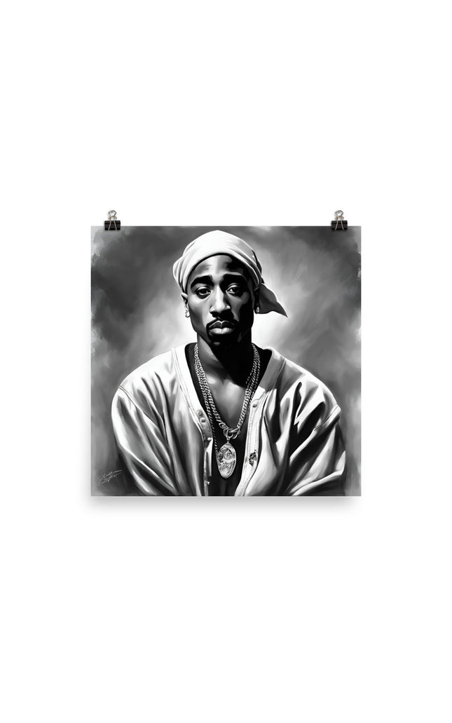 Tupac Portrait on Matte Paper Poster