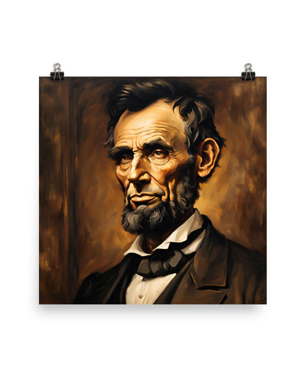 Abraham Lincoln Portrait on Matte Paper Poster