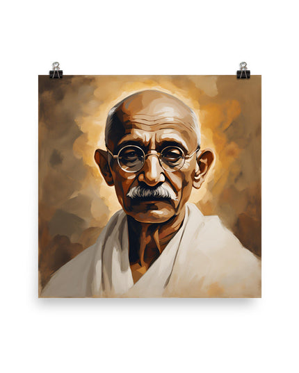 Mahatma Gandhi Portrait on Matte Paper Poster