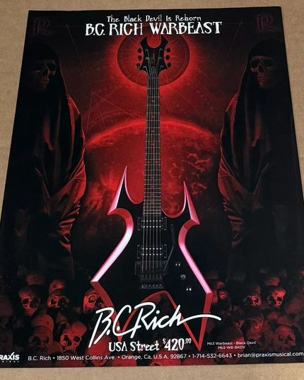 B.C. RICH GUITARS - WARBEAST - 2016 Print Advertisement