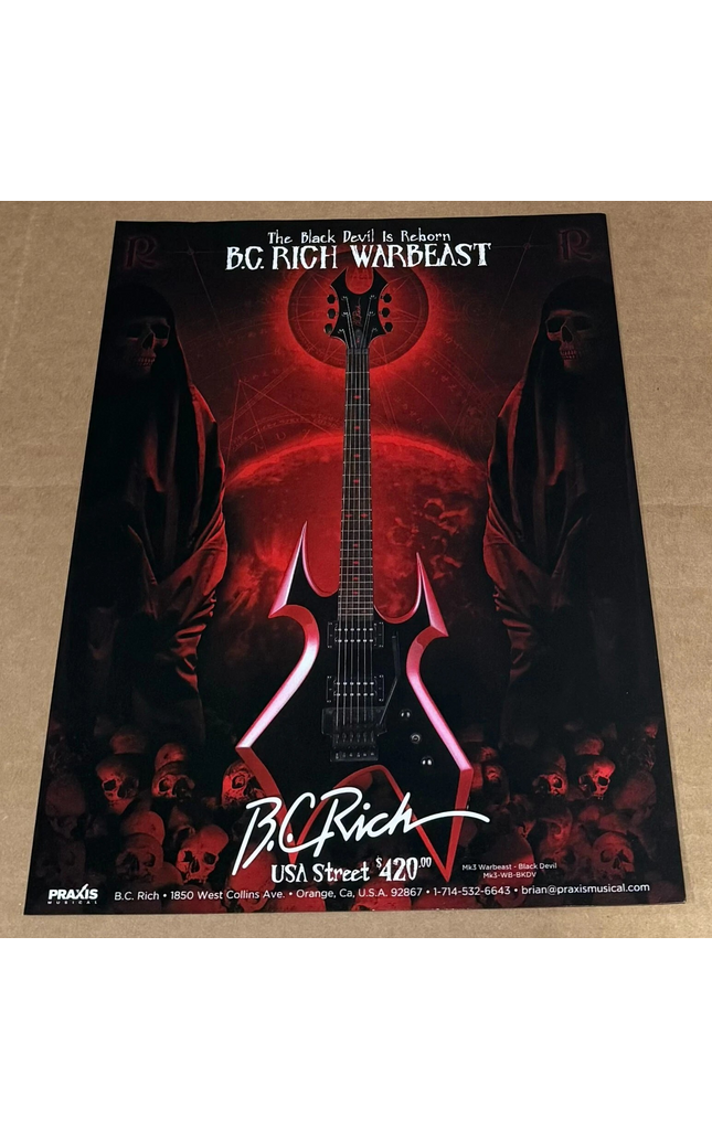 B.C. RICH GUITARS - WARBEAST - 2016 Print Advertisement
