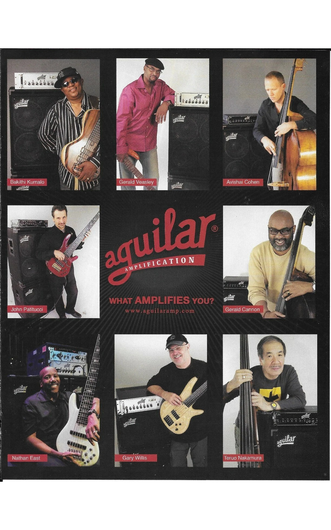 AGUILAR AMPS - Kumalo / Veasley / Cohen / Patitucci / East - 2008 Print Ad