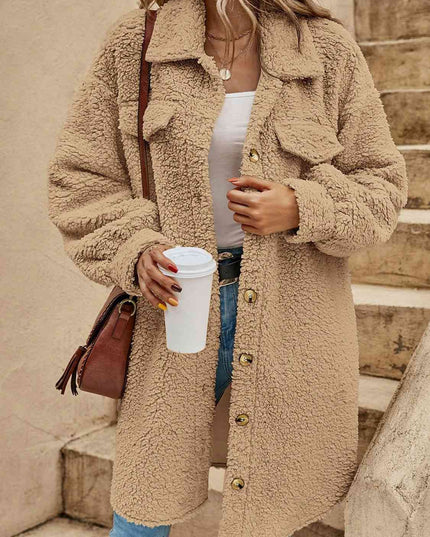 Women Collared Button Down Coat