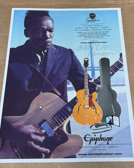 JOHN LEE HOOKER - EPIPHONE GUITARS - ZEPHYR 100th ANNVERSARY - 2019 Print Ad
